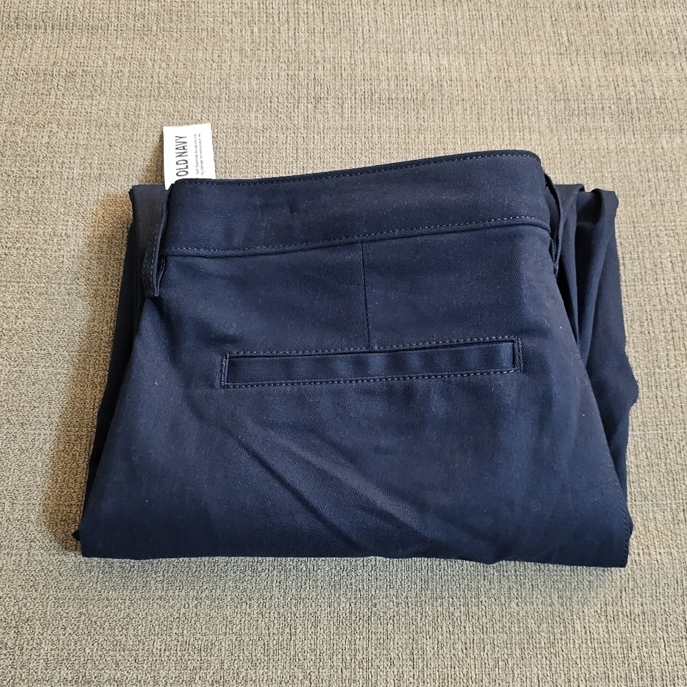 Old Navy High Rise Skinny Ink Blue Uniform Casual Neutral Pants Size 10 - Picture 10 of 10